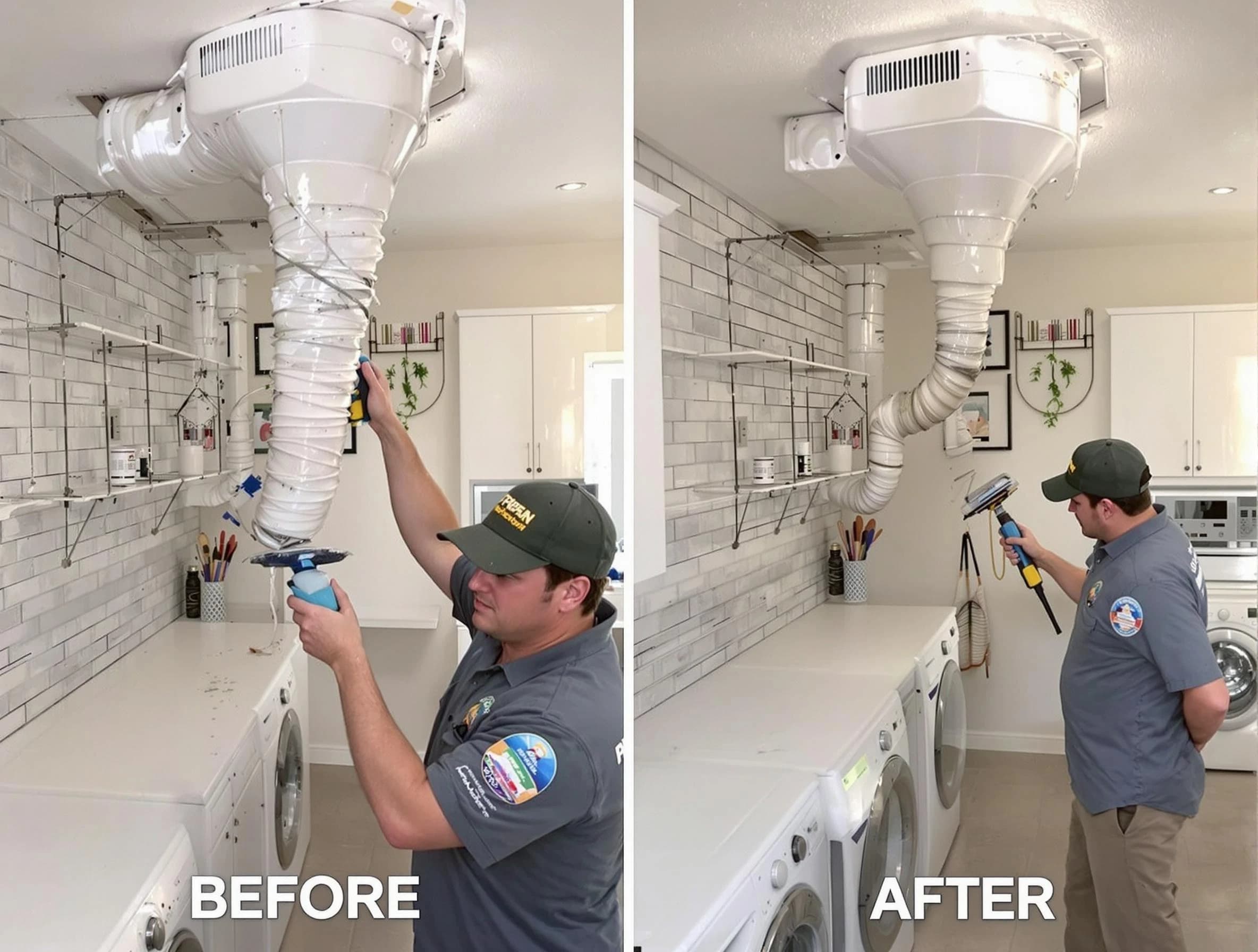 Professional dryer exhaust vent cleaning by Glenshaw Dryer Vent Cleaning in Glenshaw