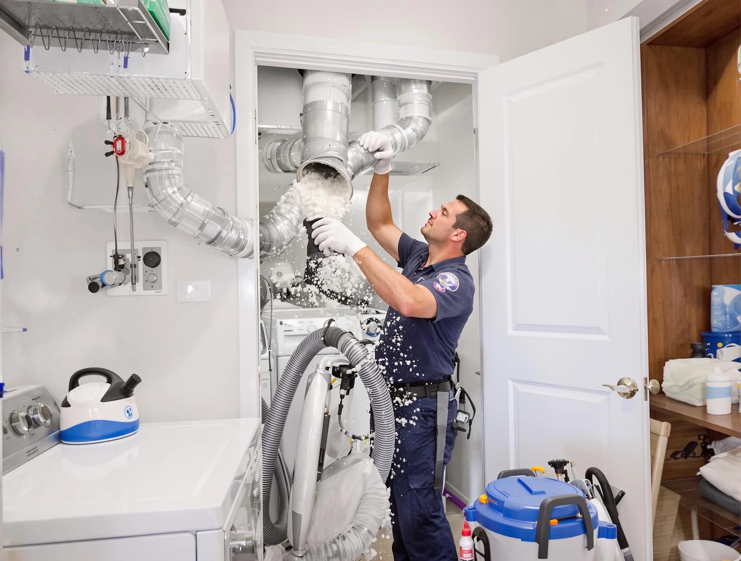 Glenshaw Dryer Vent Cleaning technician delivering thorough residential dryer vent cleaning service in Glenshaw