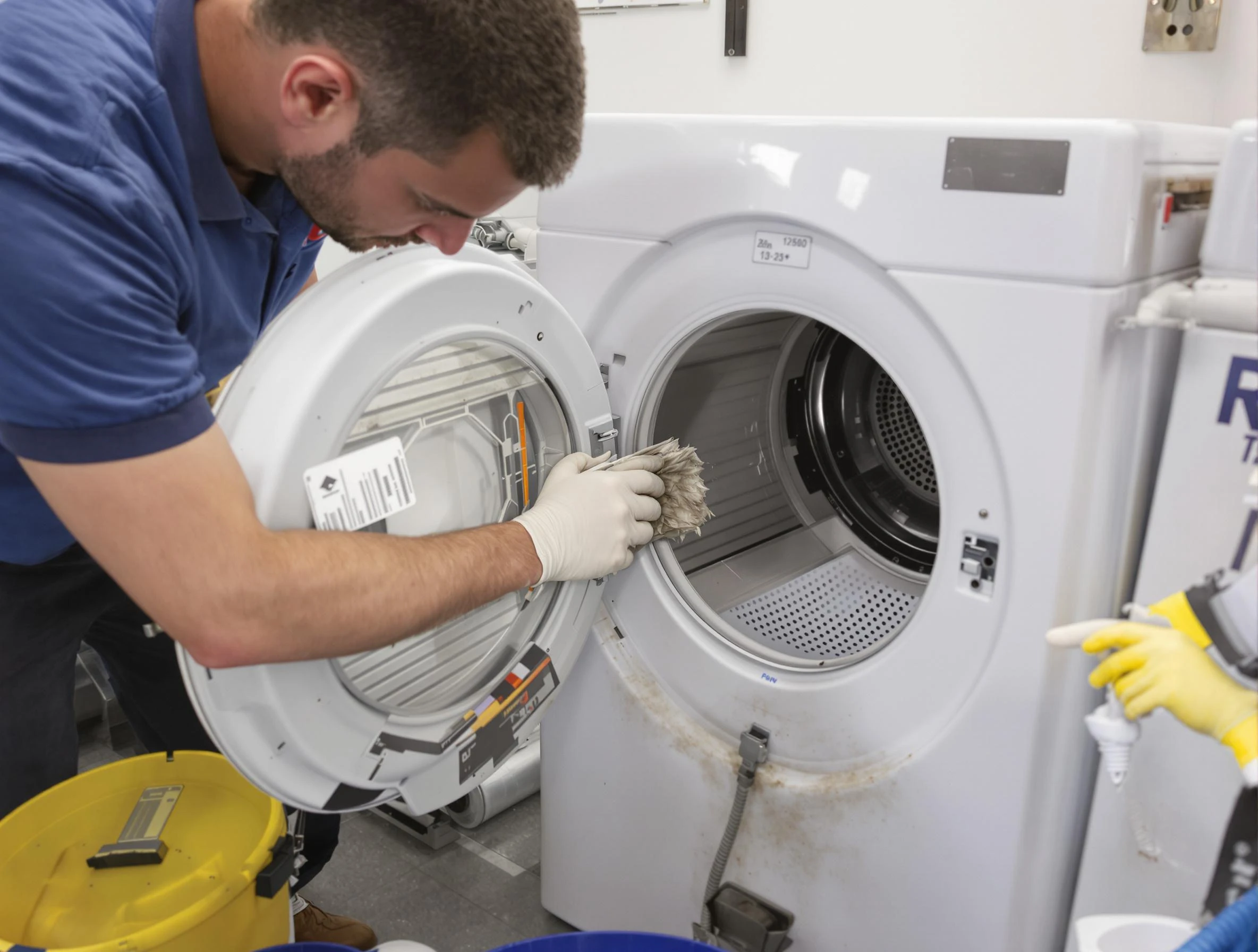 Glenshaw Dryer Vent Cleaning specialist performing detailed lint trap cleaning service in Glenshaw